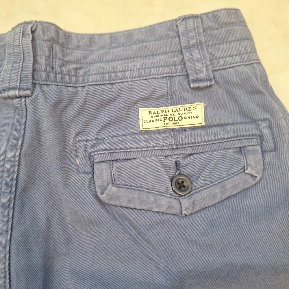 Polo Ralph Lauren Y2K Cargo Shorts Sz 30‎ Blue Cotton Utility Gorpcore Preppy